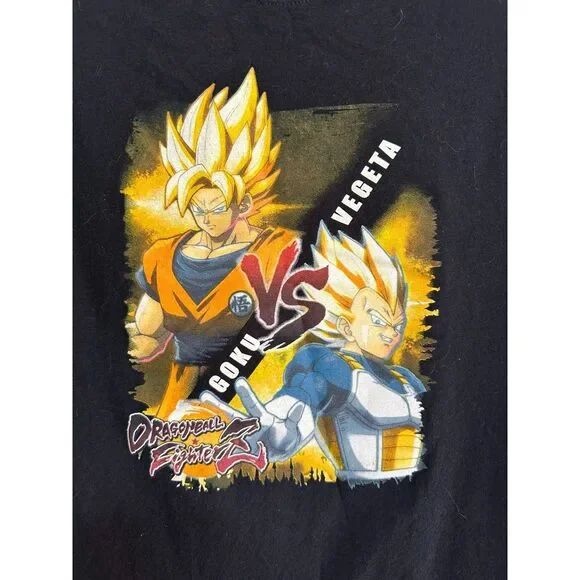 Dragonball Z Fighter Goku Vegata Black Tee Size S - Picture 2 of 4